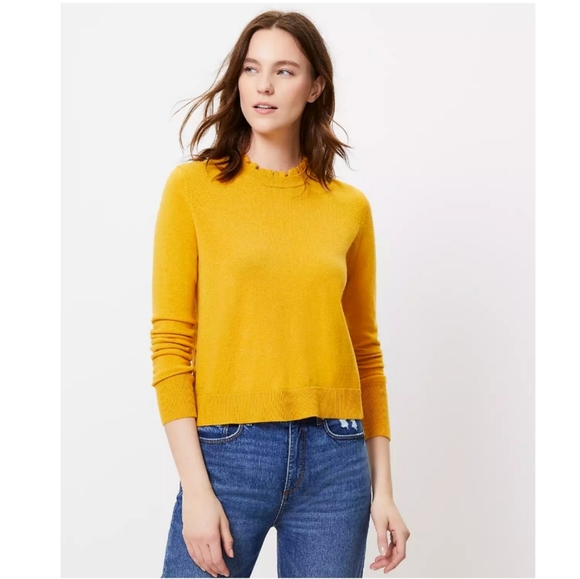 Loft Ruffled Neck Sweater - Picture 2 of 5